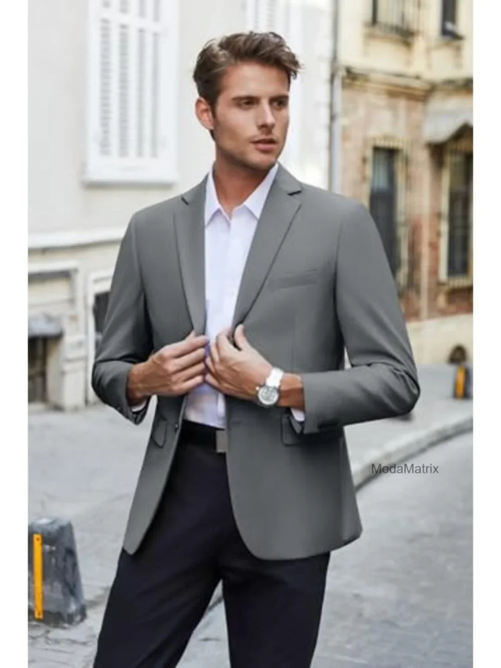 Men's Casual Blazer Suit Jacket Slim Fit Sport Coat Notch Lapel